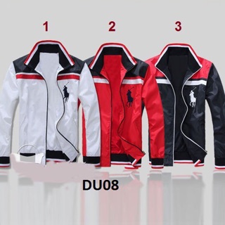 ÁO KHOÁC DÙ 2 LỚP PHỐI SỌC<LOGO POLO>