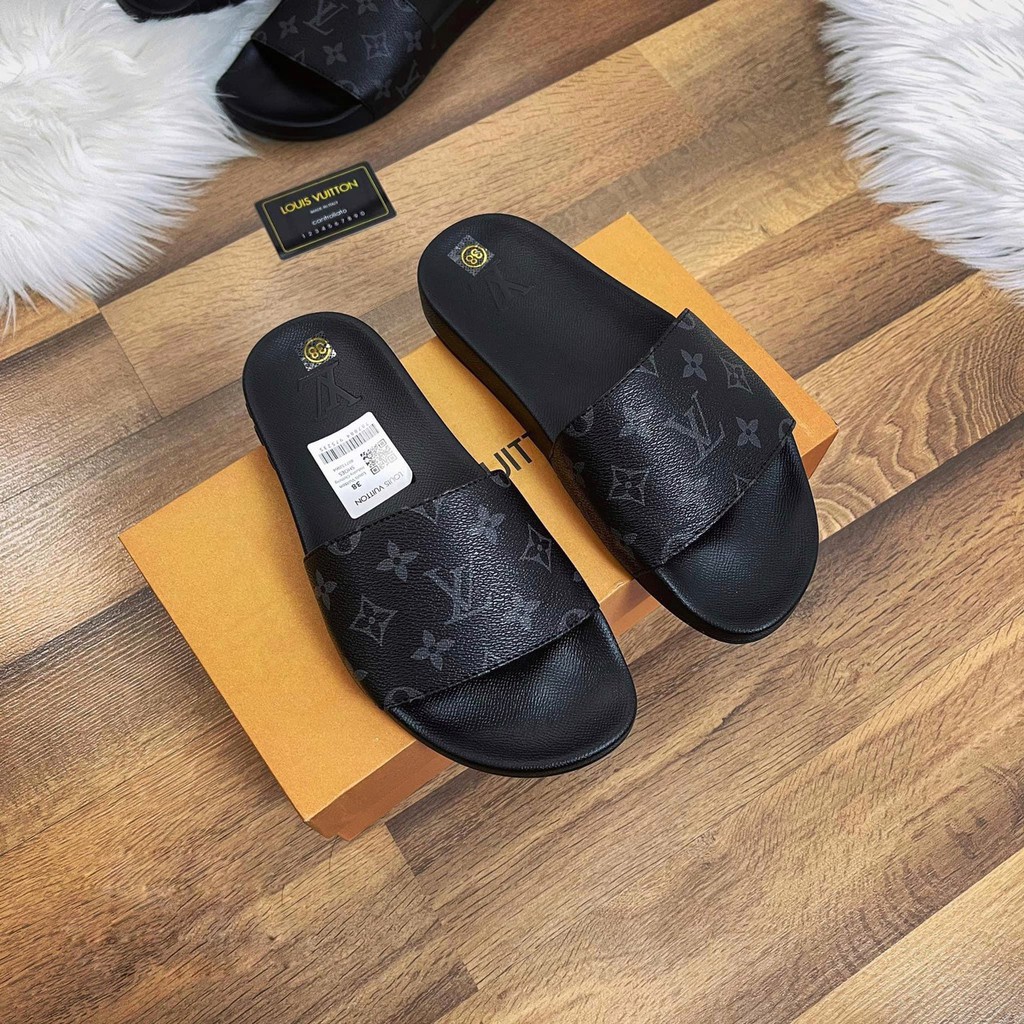 👟HIGH FASHION👟 Dép lê quai ngang siêu cấp Louis Vuitton vân hoa đế đúc MLN HV SIZE 38-43