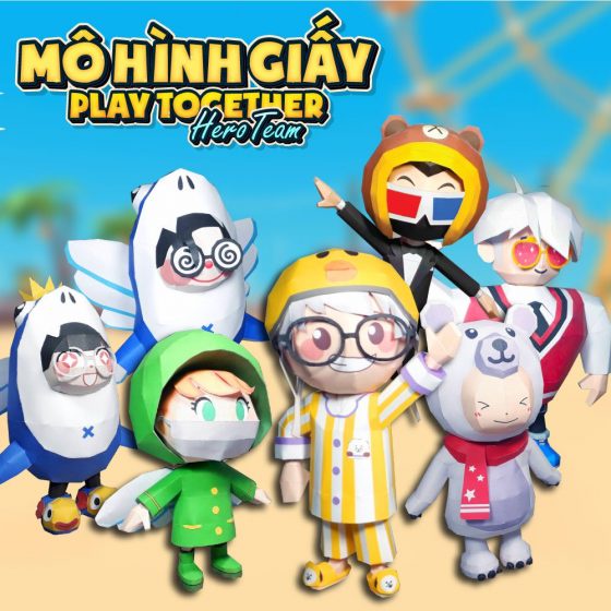 Mô hình giấy Play Together Hero Team