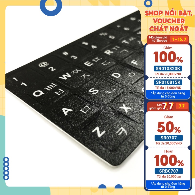 Miếng dán bàn phím tiếng Hàn, Nhật, Thái, Trung, Nga, Ấn, Đức, Hebrew, Farsi, Pháp