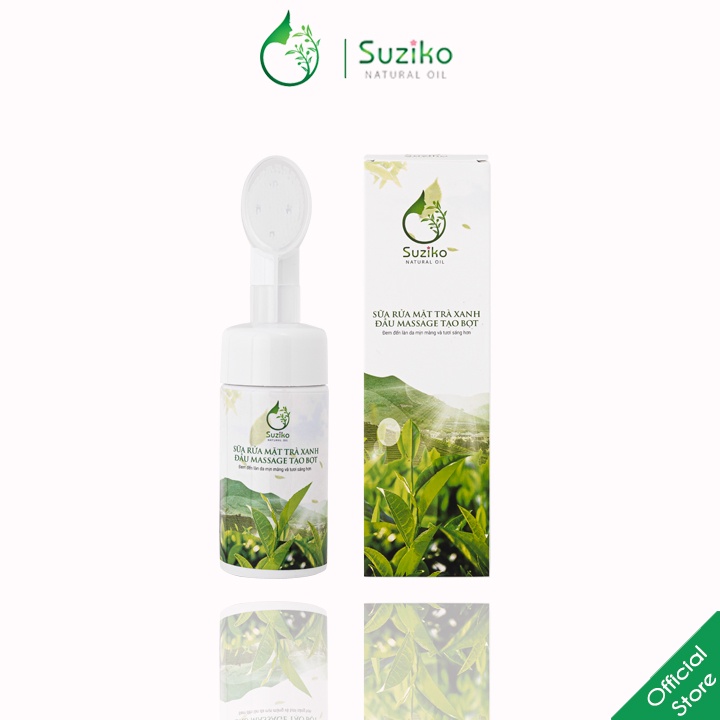 Bộ skincare chăm sóc da SUZIKO, sữa rửa mặt trà xanh, serum vitamin c, mặt nạ diếp cá