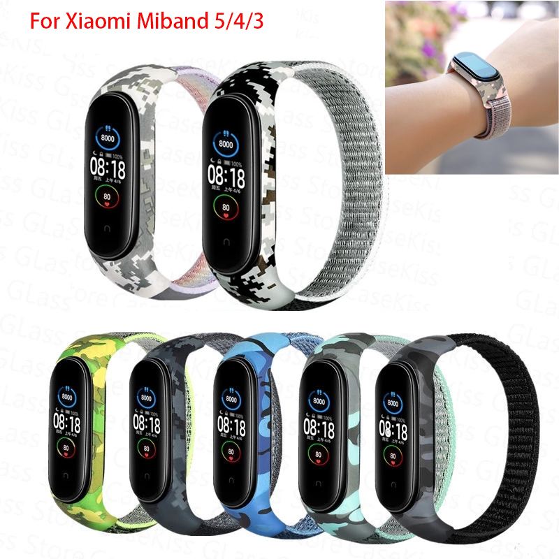 Dây Đeo Silicon Họa Tiết Rằn Ri Cho Đồng Hồ Thông Minh Xiaomi Miband 3 4 5 6