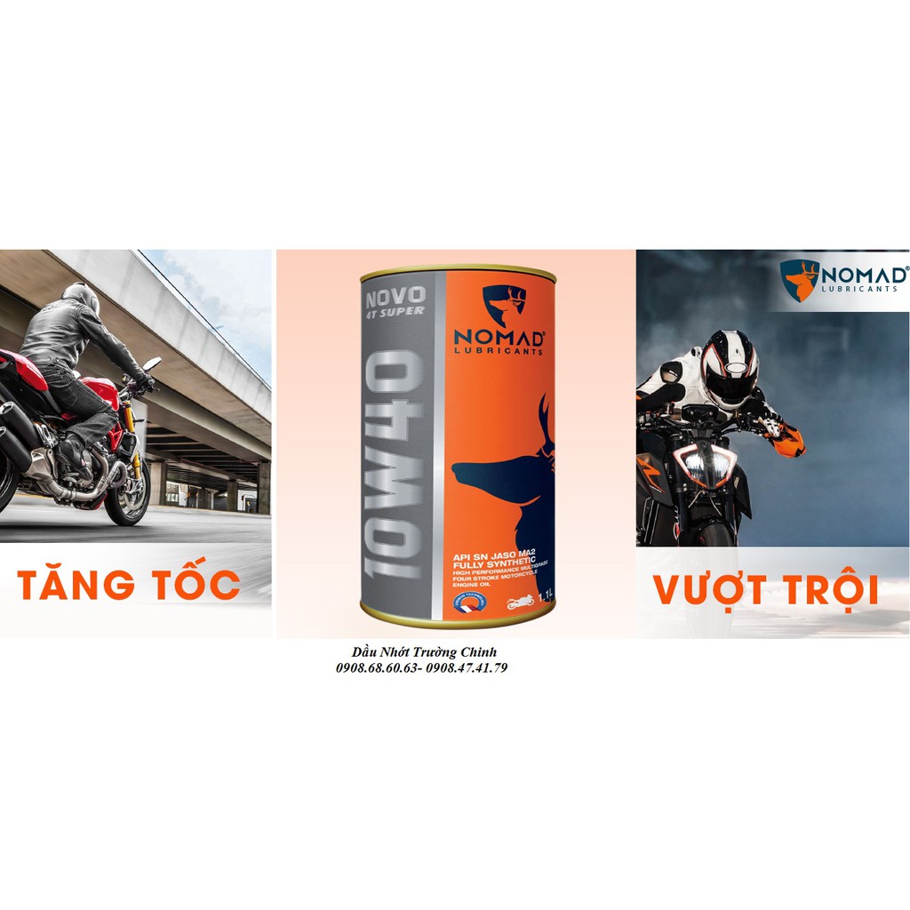 Nhớt Nomad Super 4T 10W40 dành cho xe Winer, raider, xe số, moto