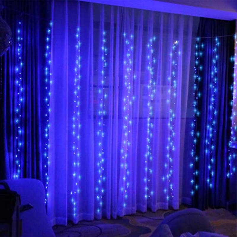 Rèm gắn đèn LED với ổ cắm USB treo trong nhà trang trí lễ hội/tiệc tùng