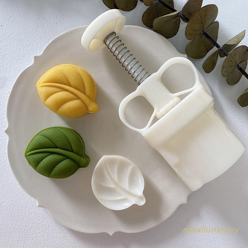 Khuôn Nhựa Tạo Hình Trang Trí Bánh Trung Thu 50g Hình Chiếc Lá DIY