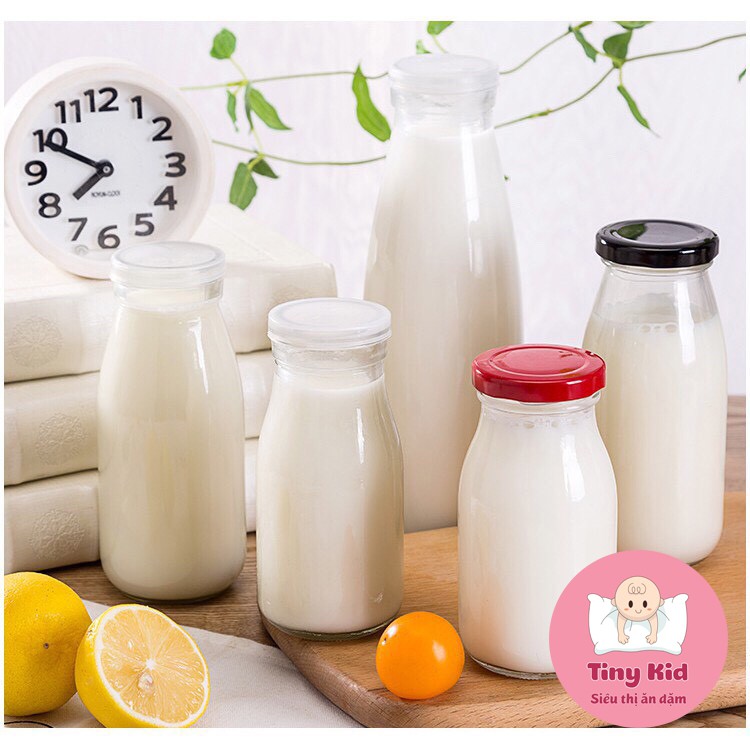 Chai Thủy Tinh Đựng Sữa Hạt 200ml, 300ml, 500ml