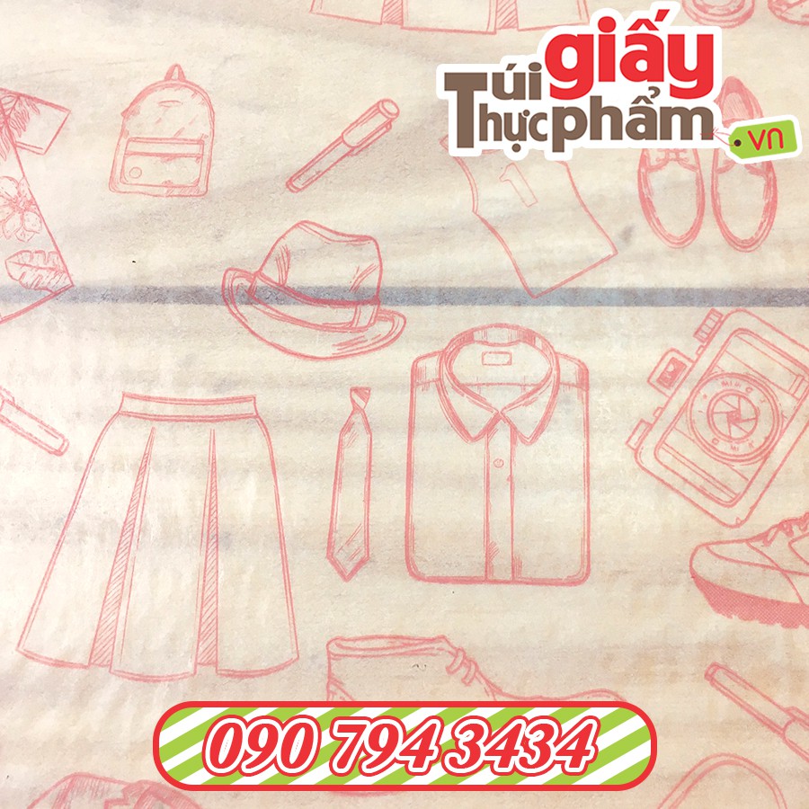 500 Giấy Nến Gói Thời Trang, Phụ Kiện, linh kiện, gói quà, gói hoa  (30x60cm - 21gsm - Hoa Văn màu Hồng)