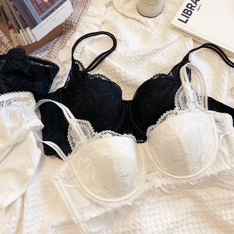 Bộ đồ lót có gọng đệm mỏng hoạ tiết hoa sexy đêm nồng cháy mã EBB40