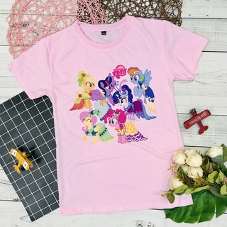 Áo thun màu hồng in hình Ngựa Pony bé gái dễ thương