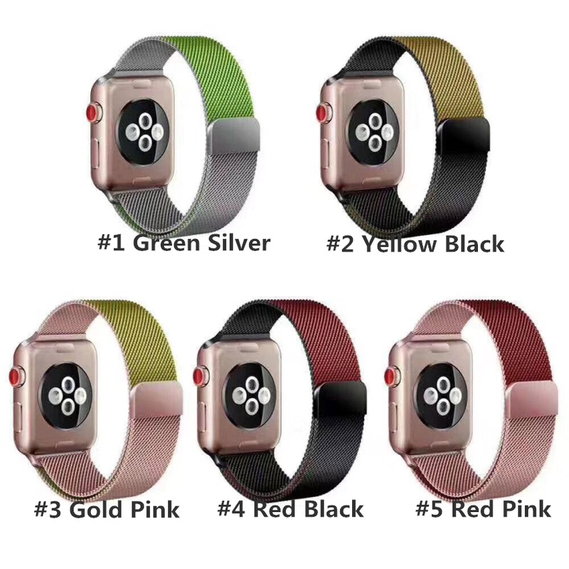 Dây Đeo Nam Châm Bằng Thép Không Gỉ 44mm 40mm 45mm 41mm 42mm 38mm Cho iWatch serie 3 4 5 6 se 7