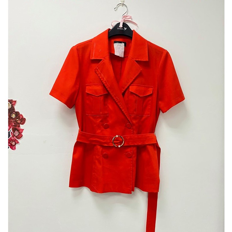 [Mã WABRIVY33 giảm 10% tối đa 50k đơn từ 250K] Áo cổ 2 ve kèm đai nữ IVY moda MS 61M5256