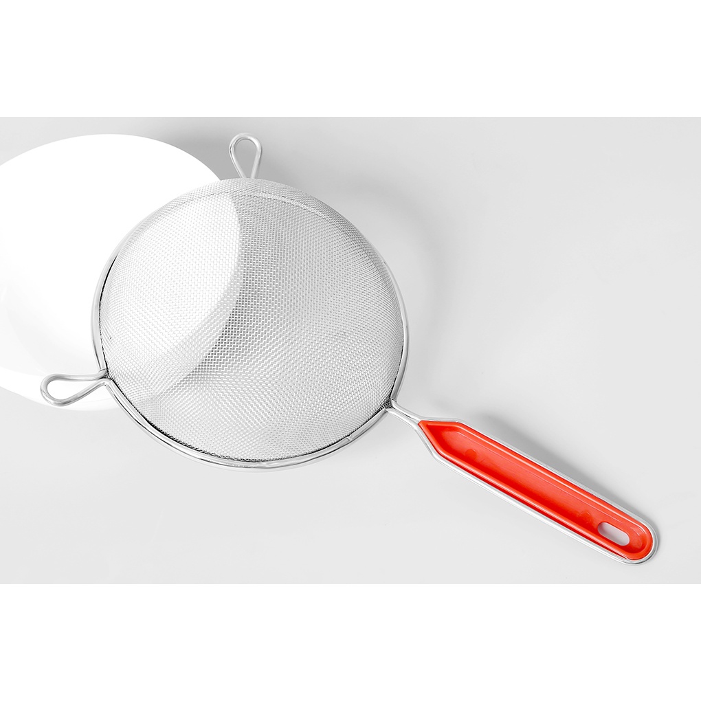 Vợt Lọc Trà, Rây Lọc Trái Cây Cán Nhựa, Dụng Cụ Lọc Thức Ăn, Lọc Cua Inox Cao Cấp