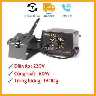 Mỏ hàn thiếc, trạm hàn thiếc điều chỉnh nhiệt độ Hakko 936 220v 60w máy hàn linh kiện kiện điện tử