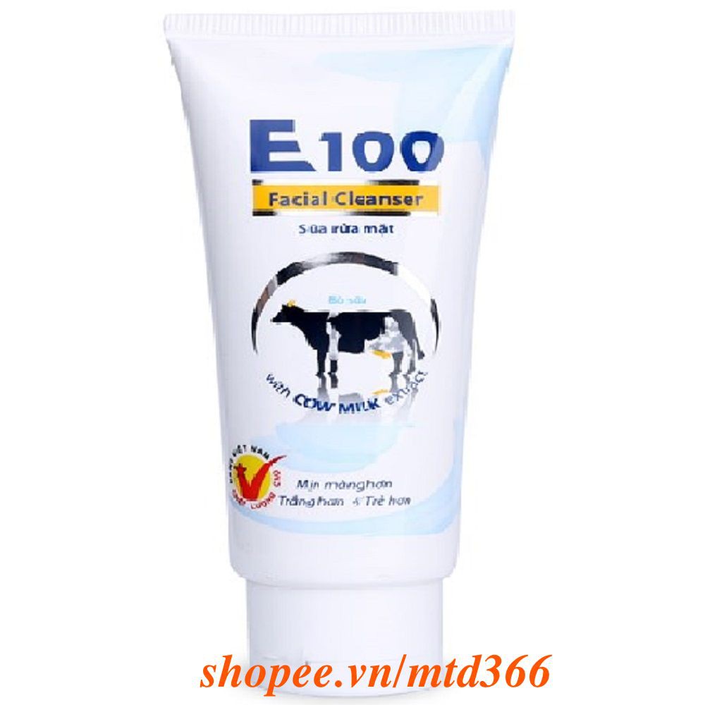 Sữa Rửa Mặt Nữ 80Ml E100 Tinh Chất Sữa Bò Chính Hãng.