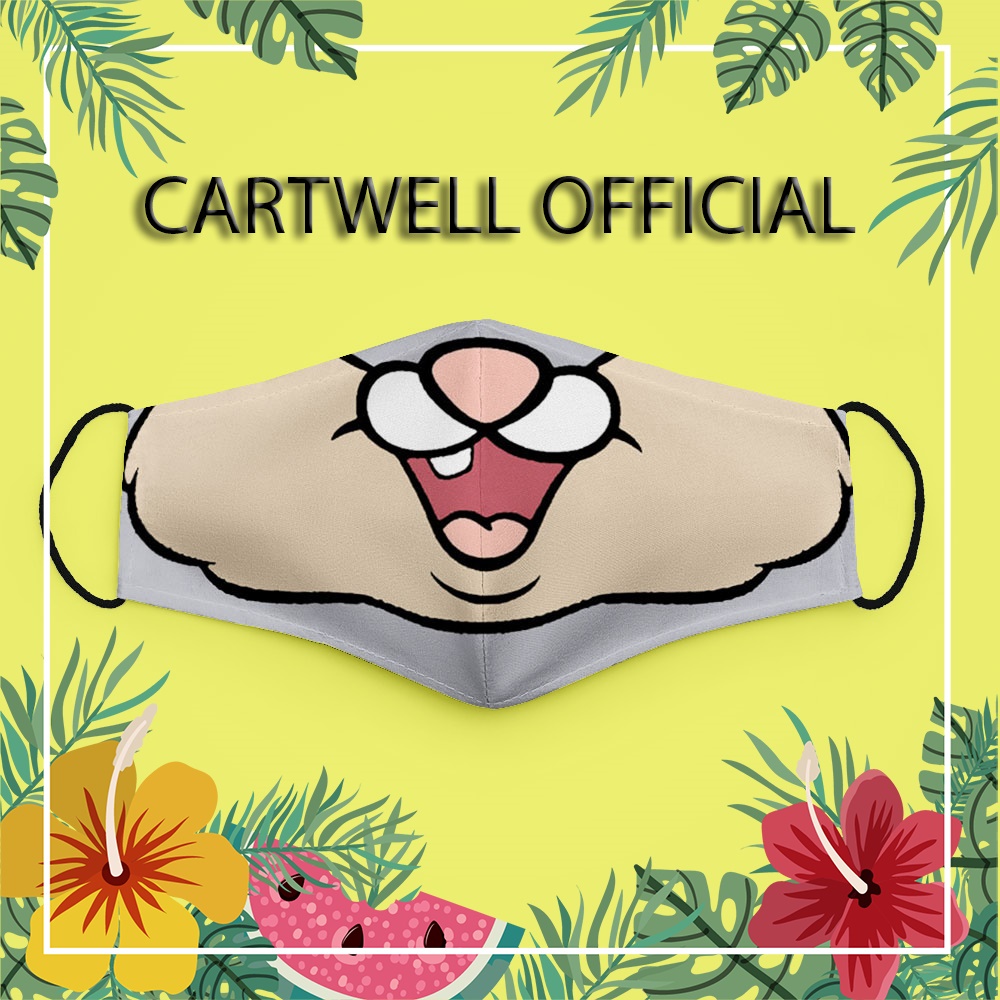 Khẩu trang cute đáng yêu dễ thương hoạt hình vui nhộn cho bé Disney CARTWELL vải cotton 100% phòng ô nhiễm thoáng khí kh