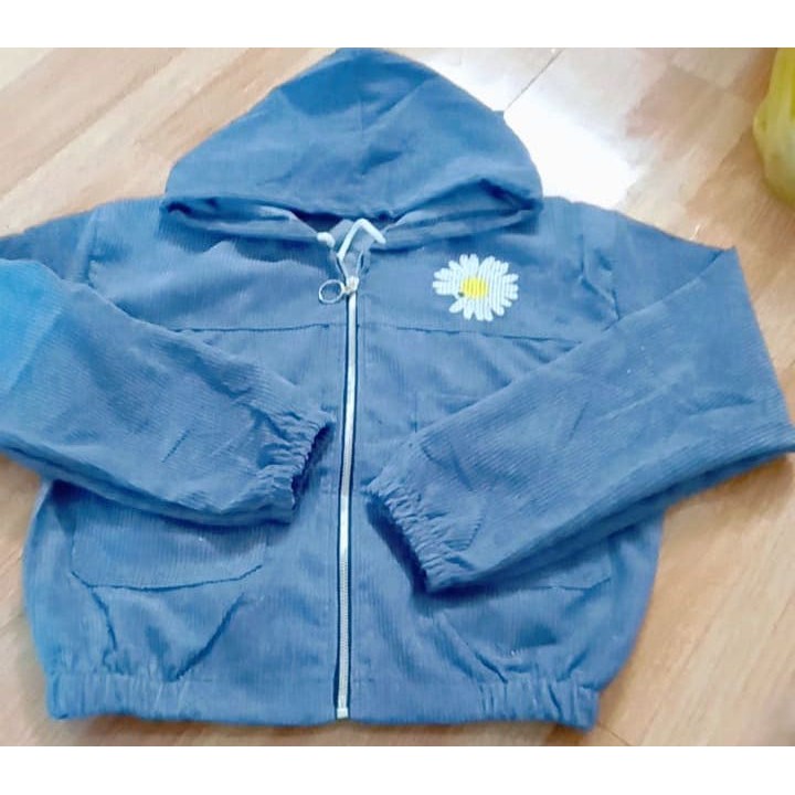 [Siêu sale sốc] Áo khoác bombers nhung tăm in hoa cúc cute BBQ RumHana | BigBuy360 - bigbuy360.vn