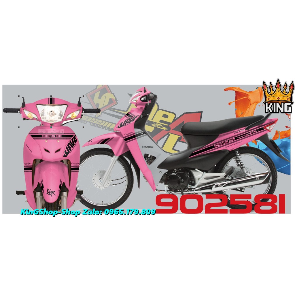Tem Rời Wave Dior Full Màu 50cc,100cc - Ảnh Thật #Temxemay#Decal #Wave50 #Wave100 #Wave100cc