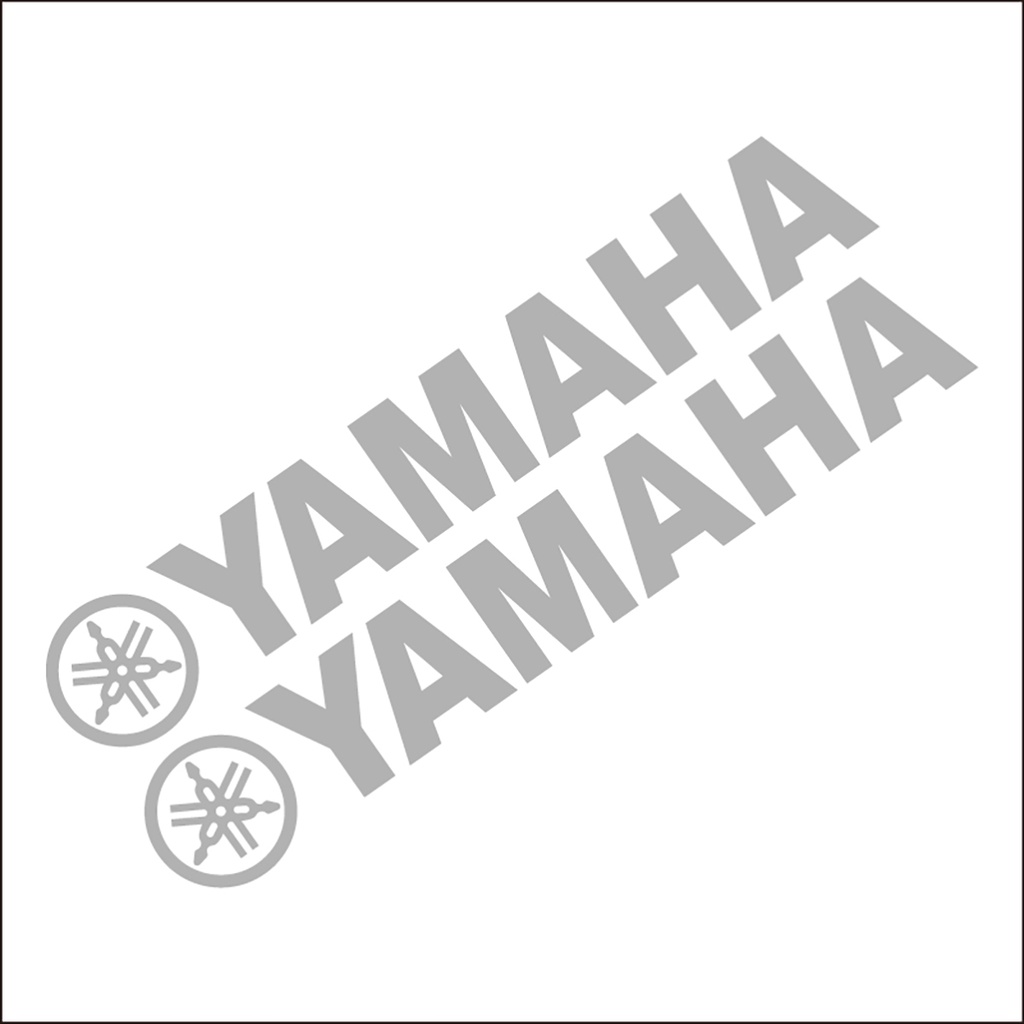 Bộ 2 Miếng Dán Logo Yamaha Phản Quang Trang Trí Thân Xe Mô Tô