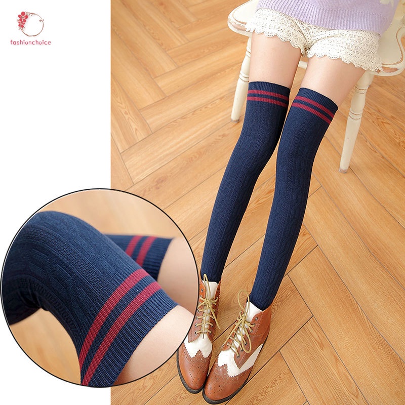 Mới Tất Cotton Dài Qua Gối Kẻ Sọc Gợi Cảm Cho Nữ | BigBuy360 - bigbuy360.vn
