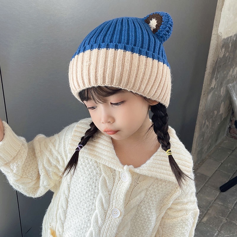 Mũ len tròn che tai giữ ấm mùa đông cho bé trai bé gái từ 3 đến 12 tuổi