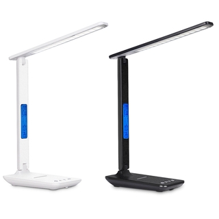 Đèn LED để bàn cảm ứng có đồng hồ