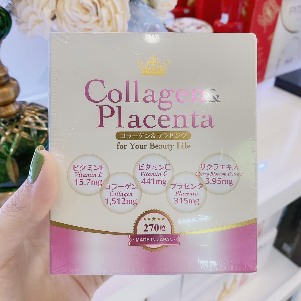 Viên Uống Trắng Da Collagen Placenta 5in1 Nhật Bản 270 Viên | BigBuy360 - bigbuy360.vn