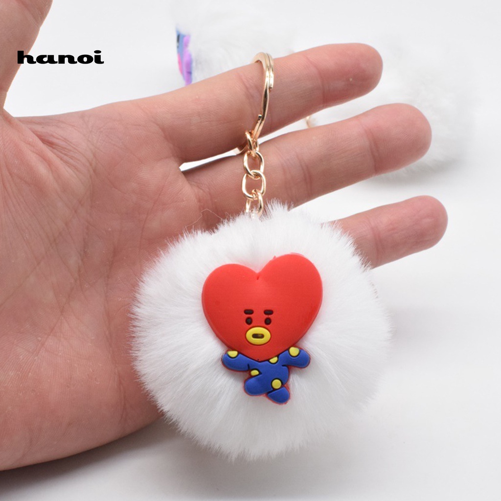 Móc Chìa Khóa Hình Hoạt Hình Bts Phối Cục Bông Xinh Xắn