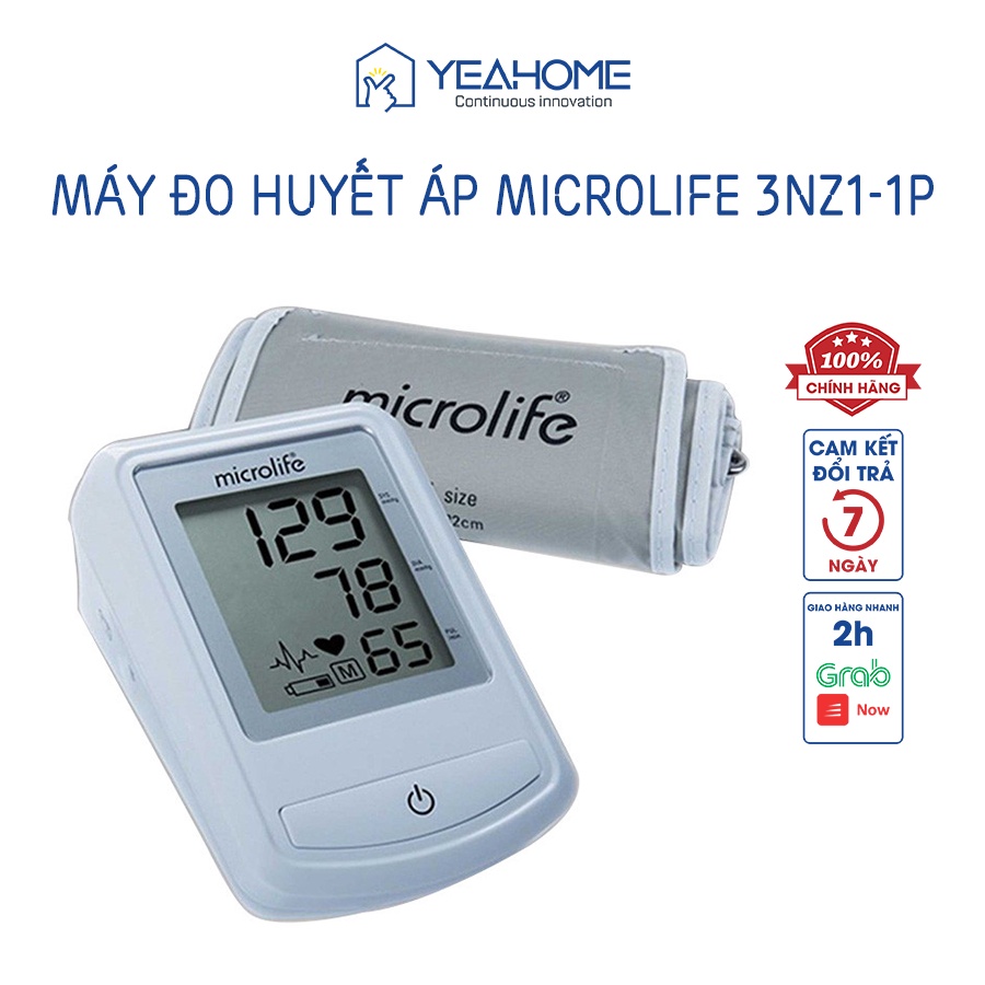 Máy đo huyết áp Microlife BP 3NZ1-1P, Hỗ trợ tầm soát loạn nhịp với công nghệ PAD, Bảo hành 5 năm