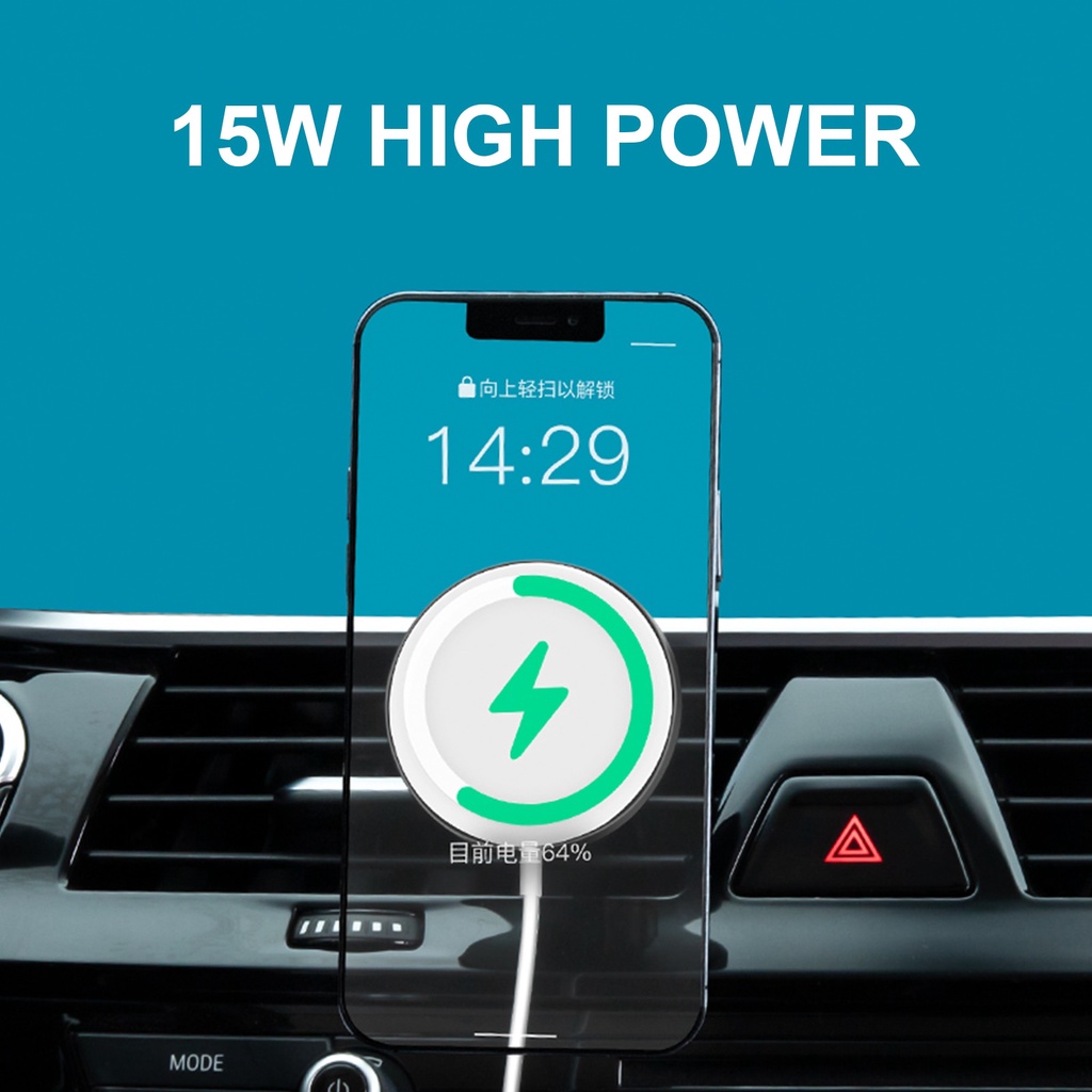 Đế Sạc Điện Thoại Không Dây Gắn Khe Điều Hòa Xe Hơi Magsafe