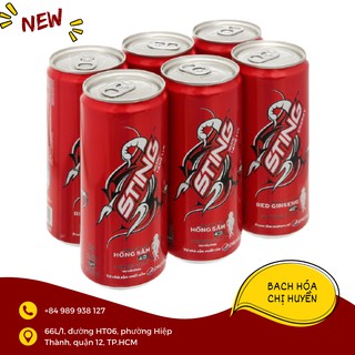 Nước ngọt Sting dâu lon cao lốc 6 lon 330ml