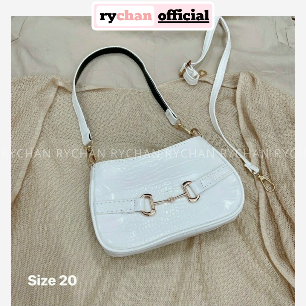 Túi Xách Kẹp Nách Da Rắn Ngọc Trinh Size 20