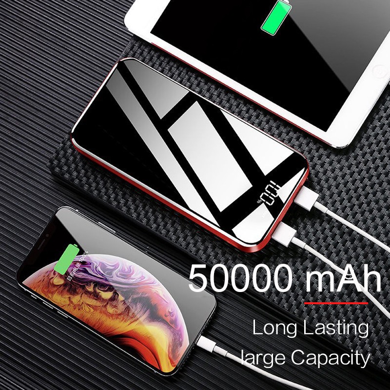 Sạc Dự Phòng 50000mAh 3 Cổng USB Cho Điện Thoại