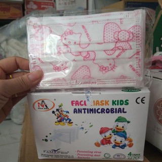 Khẩu trang y tế trẻ em 4 lớp hộp 50 chiếc