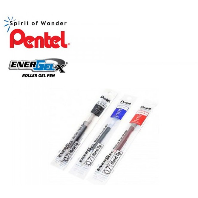 Ruột bút Pentel Energel Roller Pen Refill - Metal tip 0.7mm - Màu đỏ (Red)