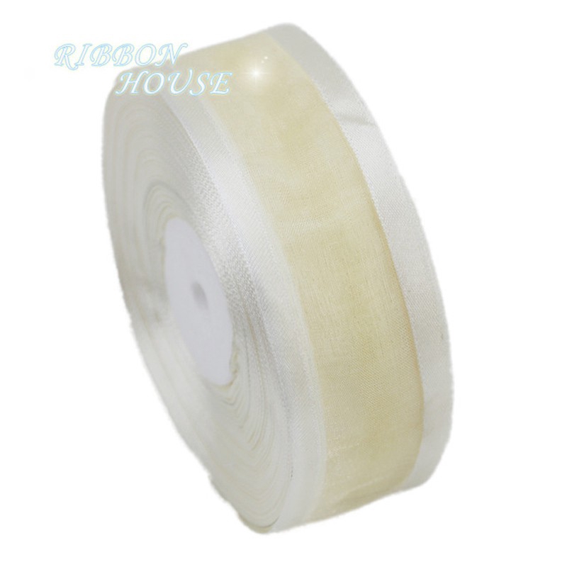 Cuộn Dây Ruy Băng Trắng Đường Kính 38mm Dài 10 Yards Dùng Gói Quà