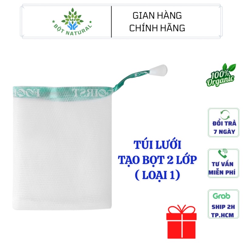 Túi lưới tạo bọt 2 lớp - hàng loại 1 - dùng tạo bọt xà bông Sinh Dược| Bột Natural