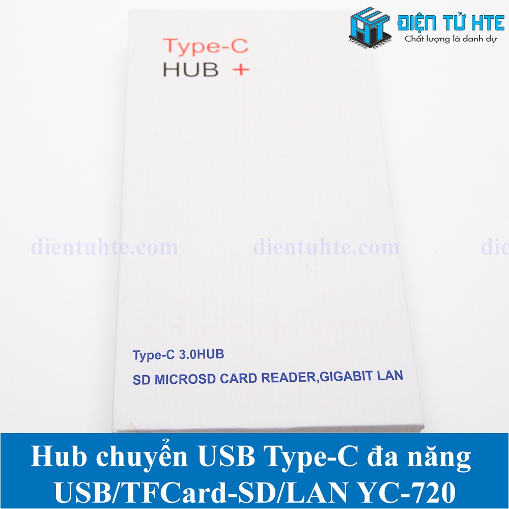 Hub chuyển USB Type-C đa năng sang USB 3.0 - LAN Gigabit - TF SD Card YC-720