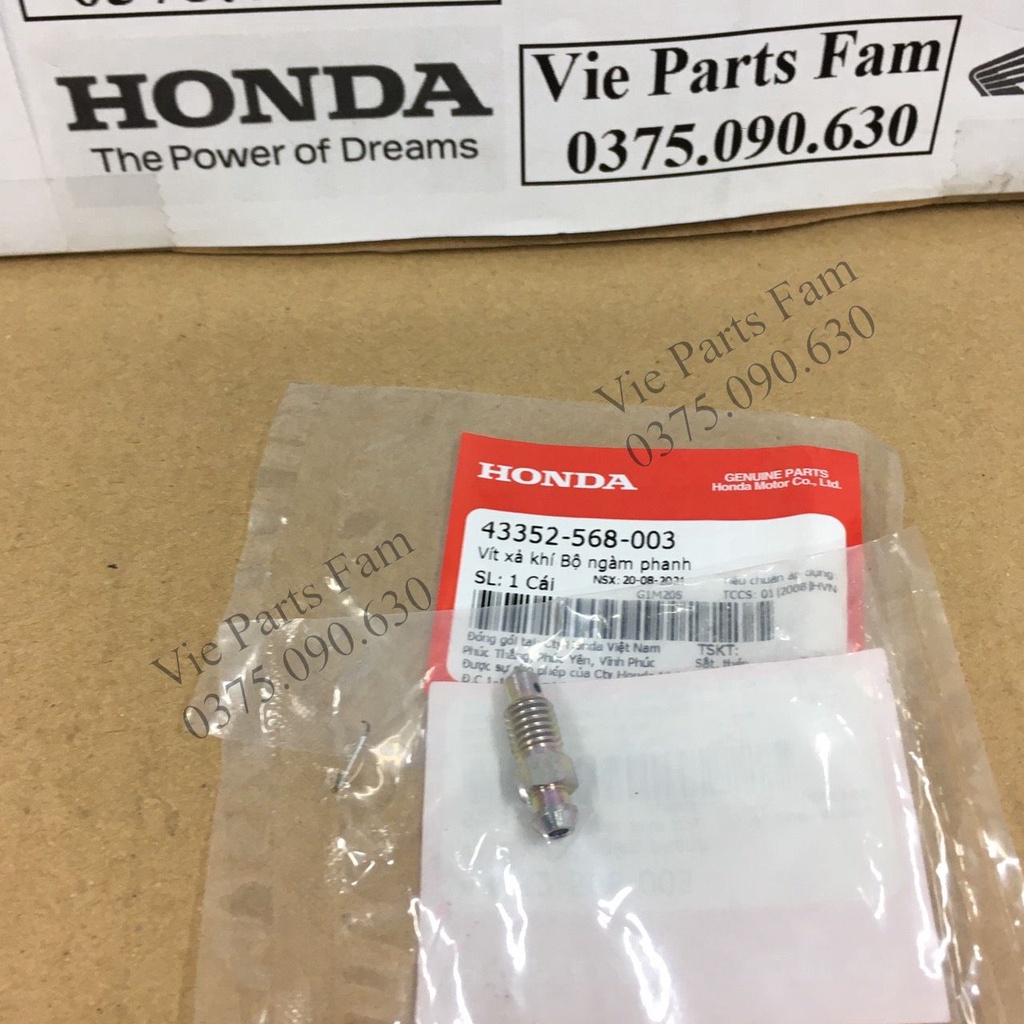Vít xả gió heo dầu Honda  - Hàng chính hãng Honda