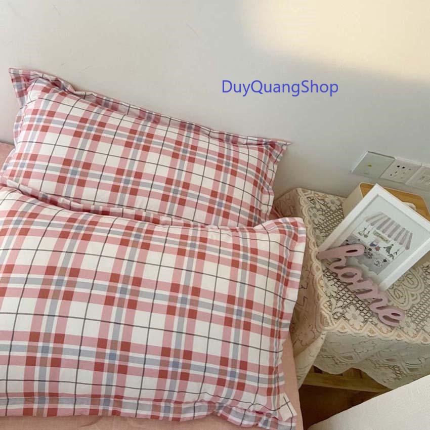 Cotton Poly Nhập Khẩu - Kẻ Ô Hồng SP001183