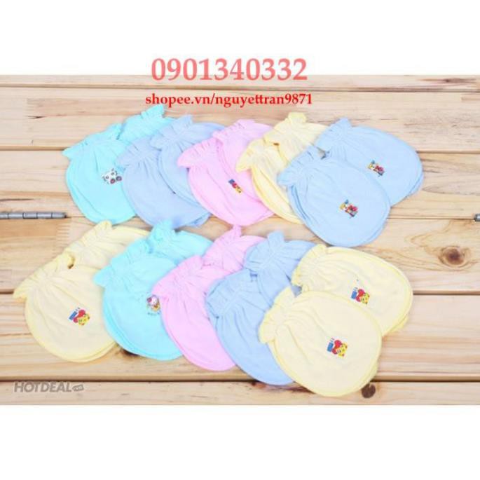 🎯KHUYẾN MÃI 99k-🎯 Combo 5 cặp bao tay , 5 cặp bao chân dún màu cho bé(TRÂM VY)