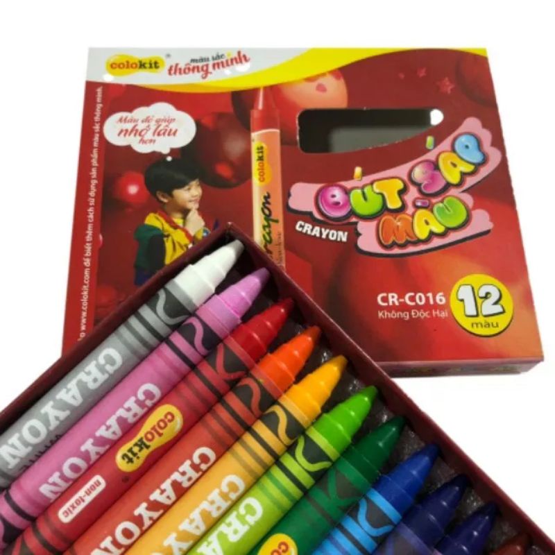 Dụng cụ tô màu - Bút sáp tô màu sáng đẹp, mịn cho các bé mẫu giáo, học sinh, sinh viên hàng Việt Nam