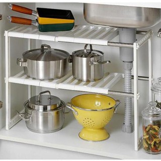[XẢ KHO+FREE SHIP] Kệ để đồ gầm bếp - Kệ để đồ 2 tầng dùng cho nhà bếp