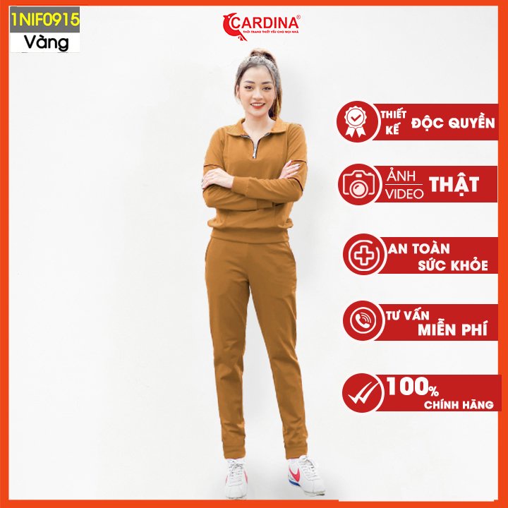 Bộ nỉ nữ CARDINA chất cotton da cá cao cấp dáng thể thao năng động trẻ trung