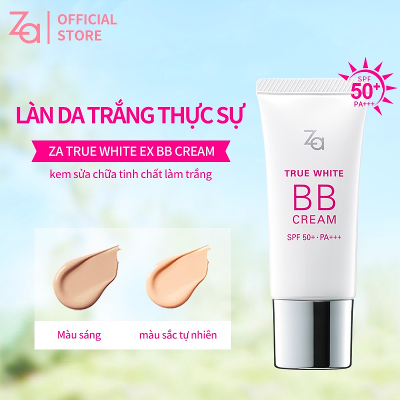 Kem nền BB ZA chống nắng SPF 50+/PA +++ kiểm soát dầu làm sáng da lâu trôi 30g
