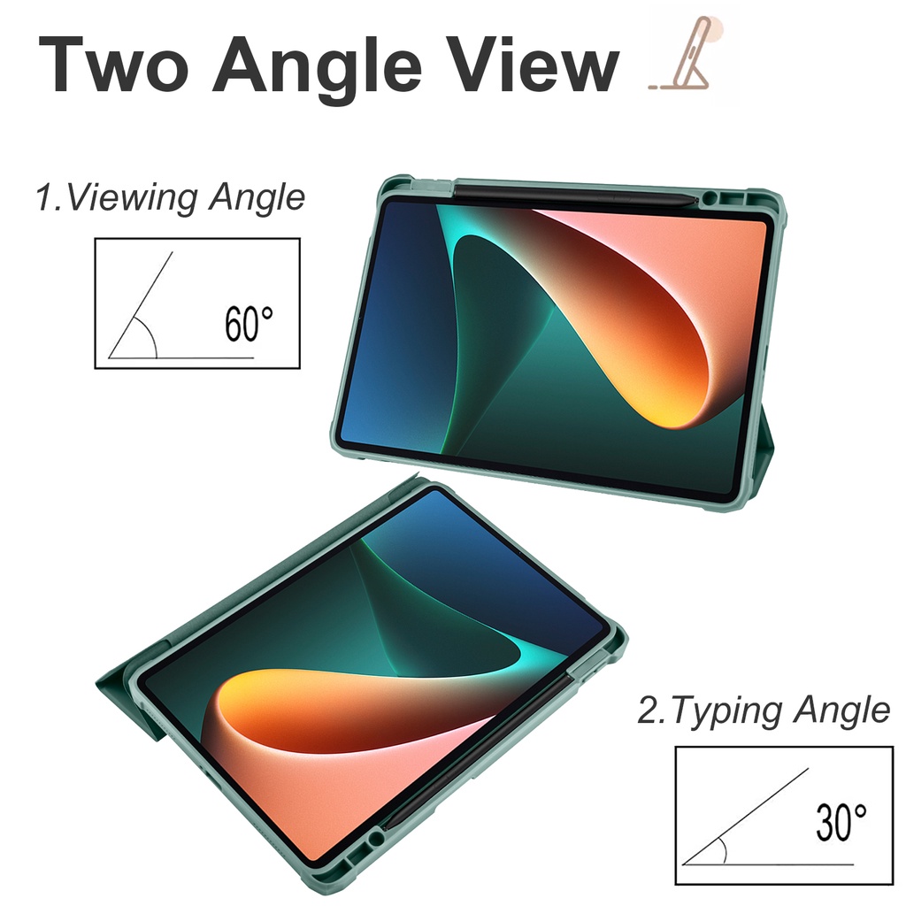 Bao Da Máy Tính Bảng Nắp Lật Chống Sốc Có Ngăn Đựng Bút Cho Xiaomi Mi Pad 5 / Xiaomi Mi Pad 5 Pro 11 "Giá Đỡ