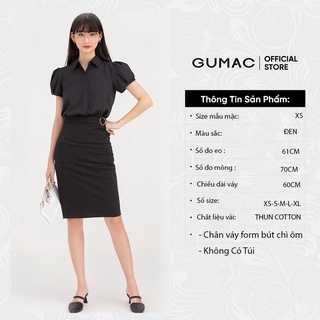 Chân váy nữ phối phụ kiện GUMAC VB743