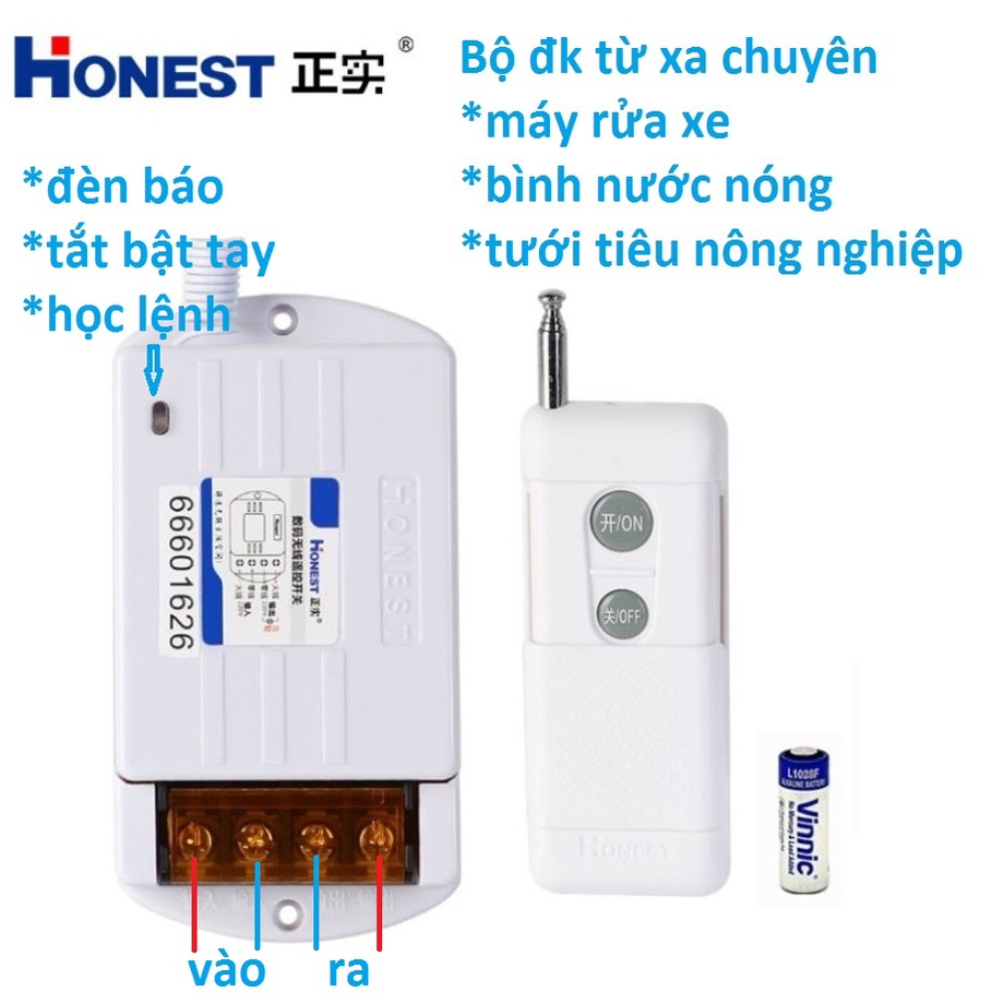 Combo 5 công tắc điều khiển từ xa công suất cao HT 6220-40A/1km,công tắc không dây,công tắc thông minh