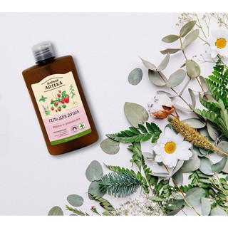 Sữa tắm bạc hà và dâu tây pharmacy apteka