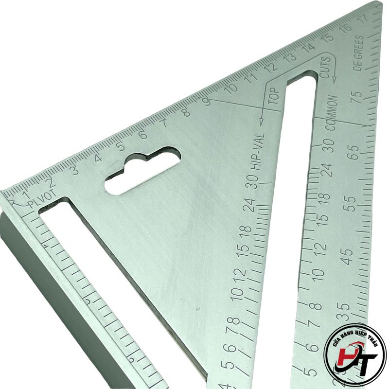 Thước ke góc vuông nhôm đúc eke tam giác đo góc đa năng 45 độ MAYA 7&quot; và 12&quot; TTG-N-MAYA