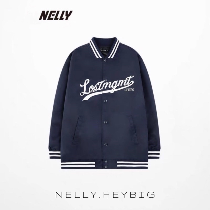 Áo khoác nelly  bomber dáng unisex form rộng Lostmgmt CITIES  69 24 50